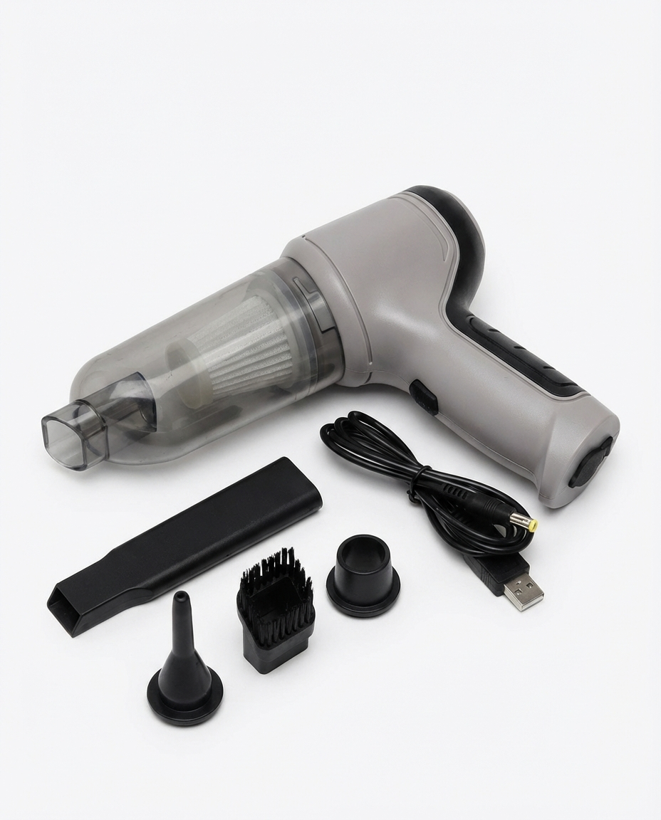 Mini Aspiradora 3 en 1 Recargable – Elimina polvo y migas en segundos