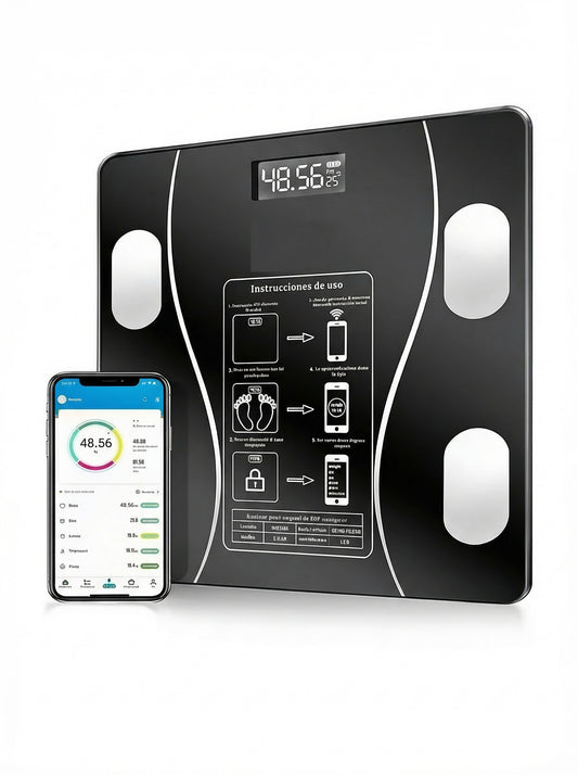Báscula Smart de Vidrio – Controla tu progreso corporal