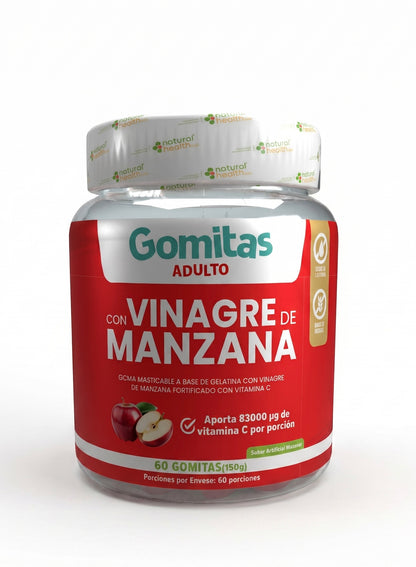Gomitas vinagre de Manzana 60uds  INVIMA